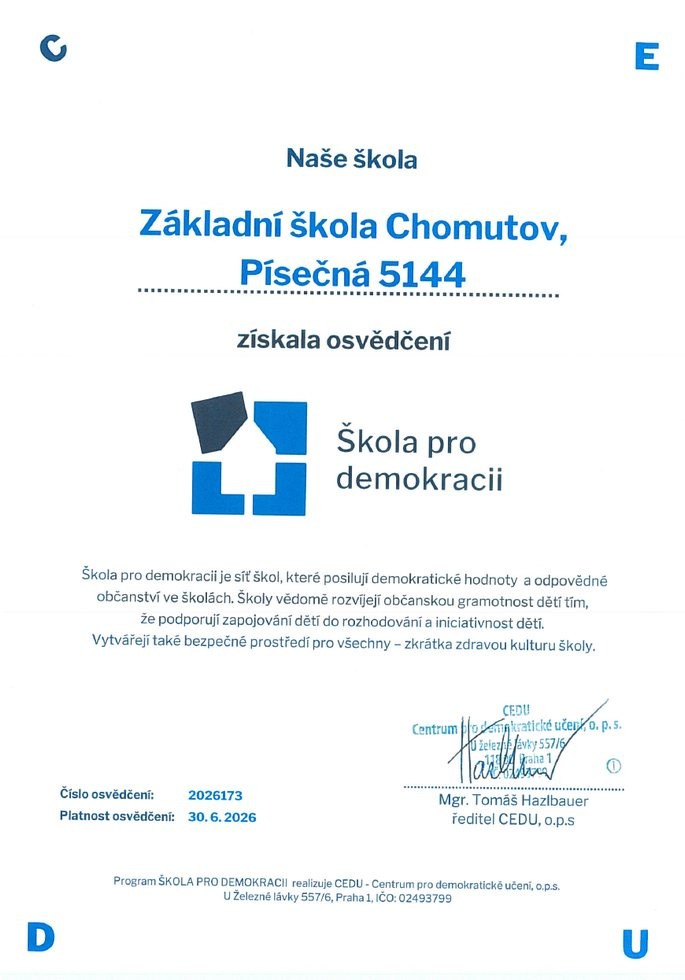 Certifikát CEDU