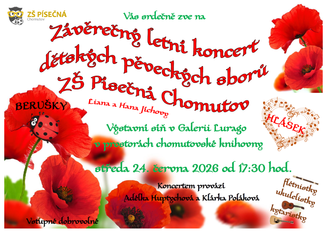 Pozvání na Závěrečný letní koncert dětských pěveckých sborů