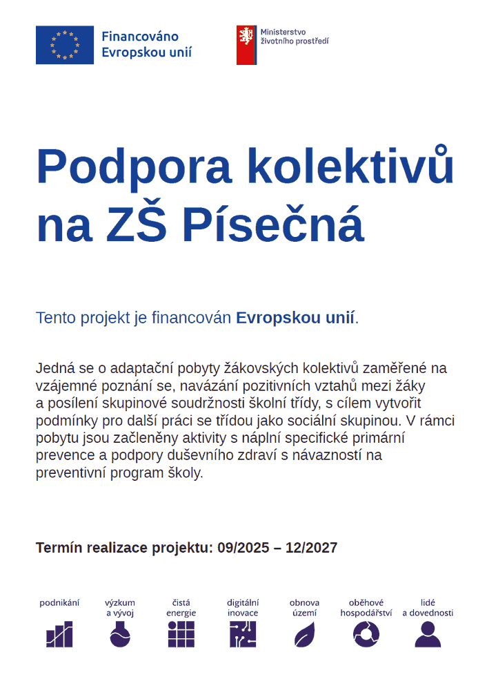 Podpora kolektivůna ZŠ Písečná